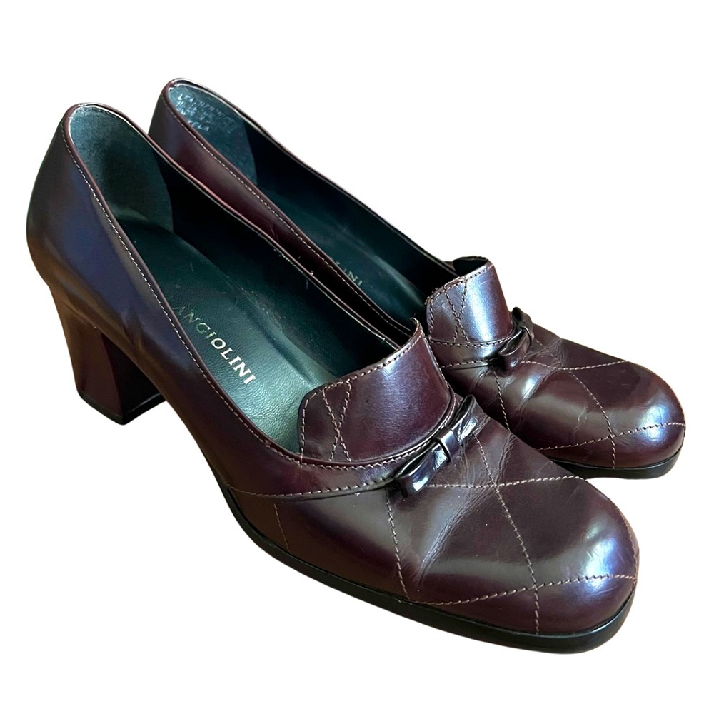 Enzo Angiolini Burgundy Brown Pumps.